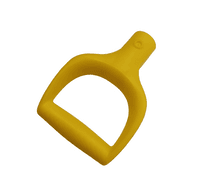 Ручка пластиковая V-образная Ф32мм Премиум. Желтая