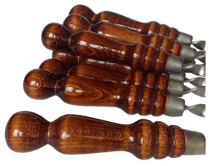 Ручки для шампуров лакированные